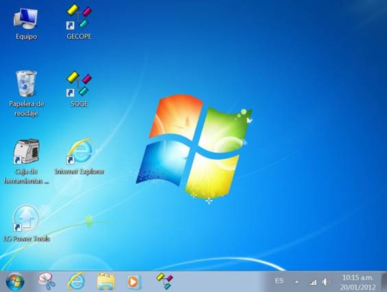 Iconos creados en la instalación del Sistema GECOPE